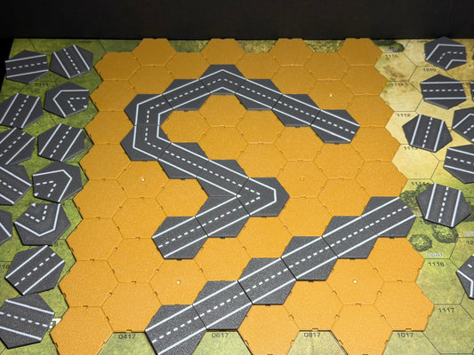 33mm Hex Terrain Road Tiles