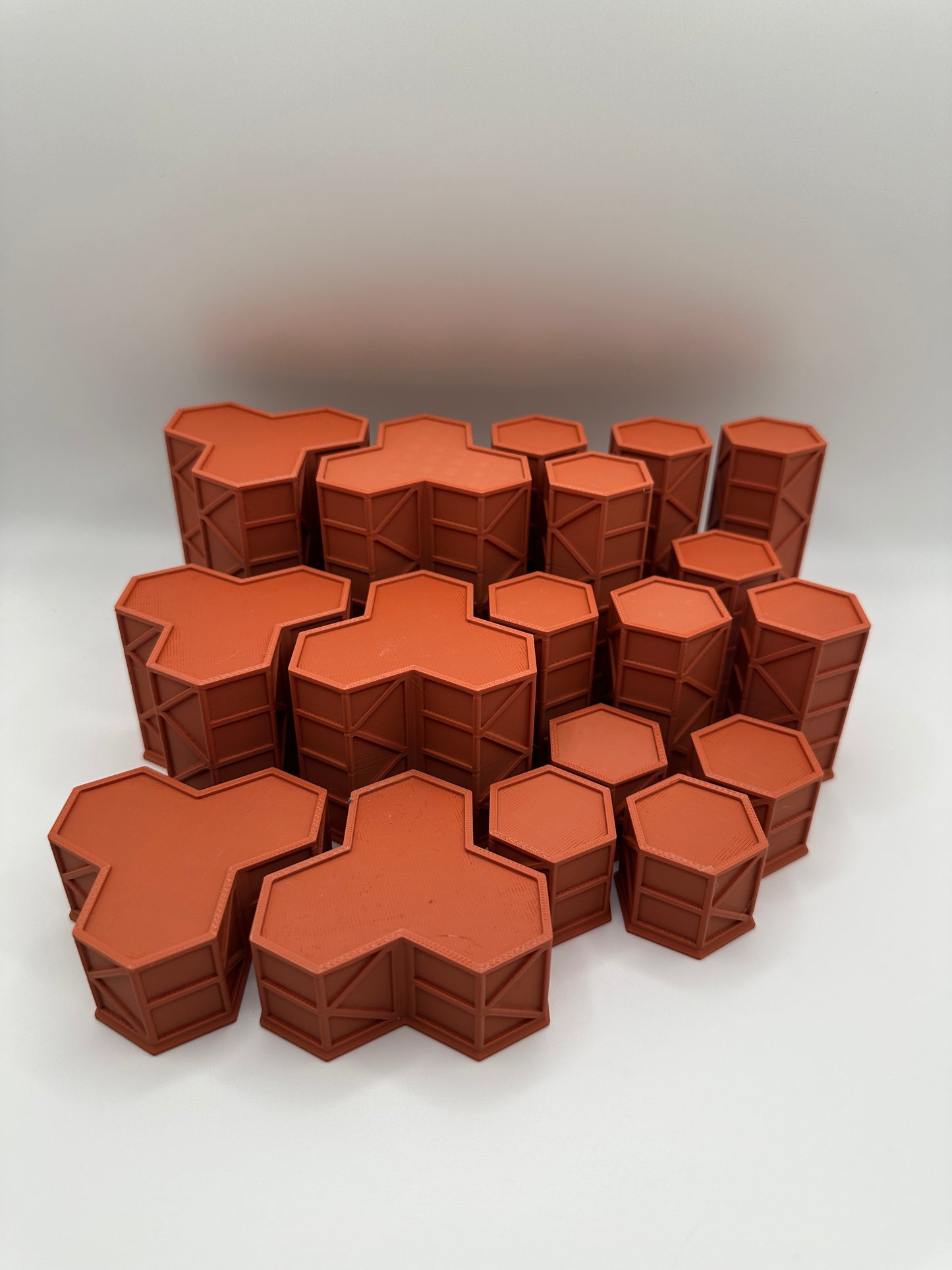 33mm Hex City Buildings - 6mm Mecha Scale Compatible with BattleTech and Lancer