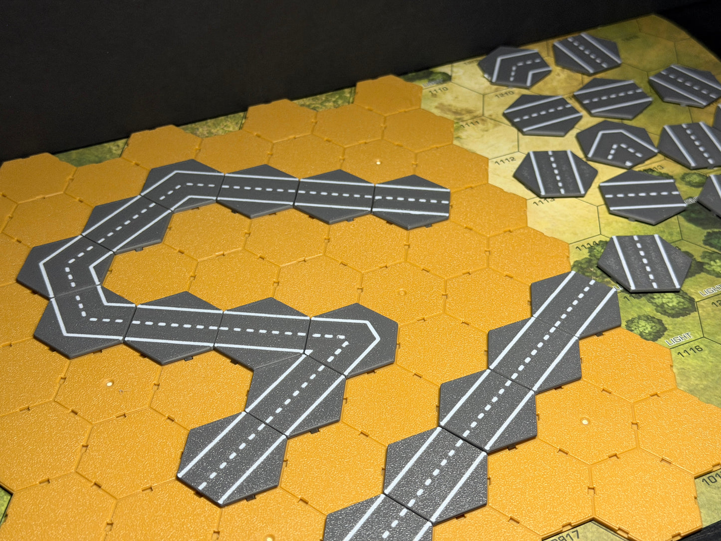 33mm Hex Terrain Road Tiles
