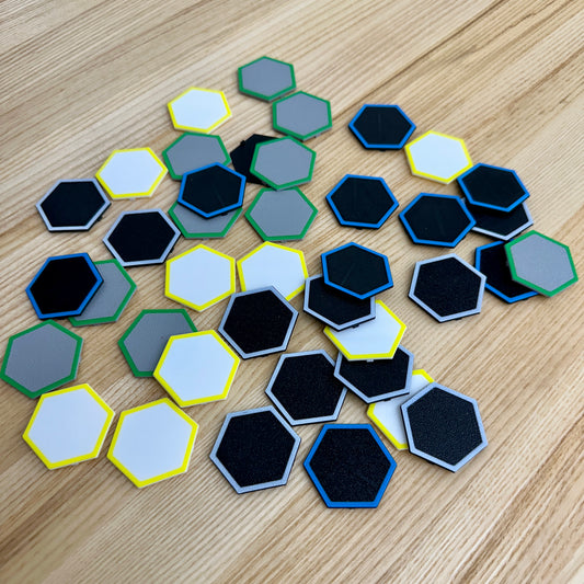 33mm Custom Objective & Marker Hex Tiles
