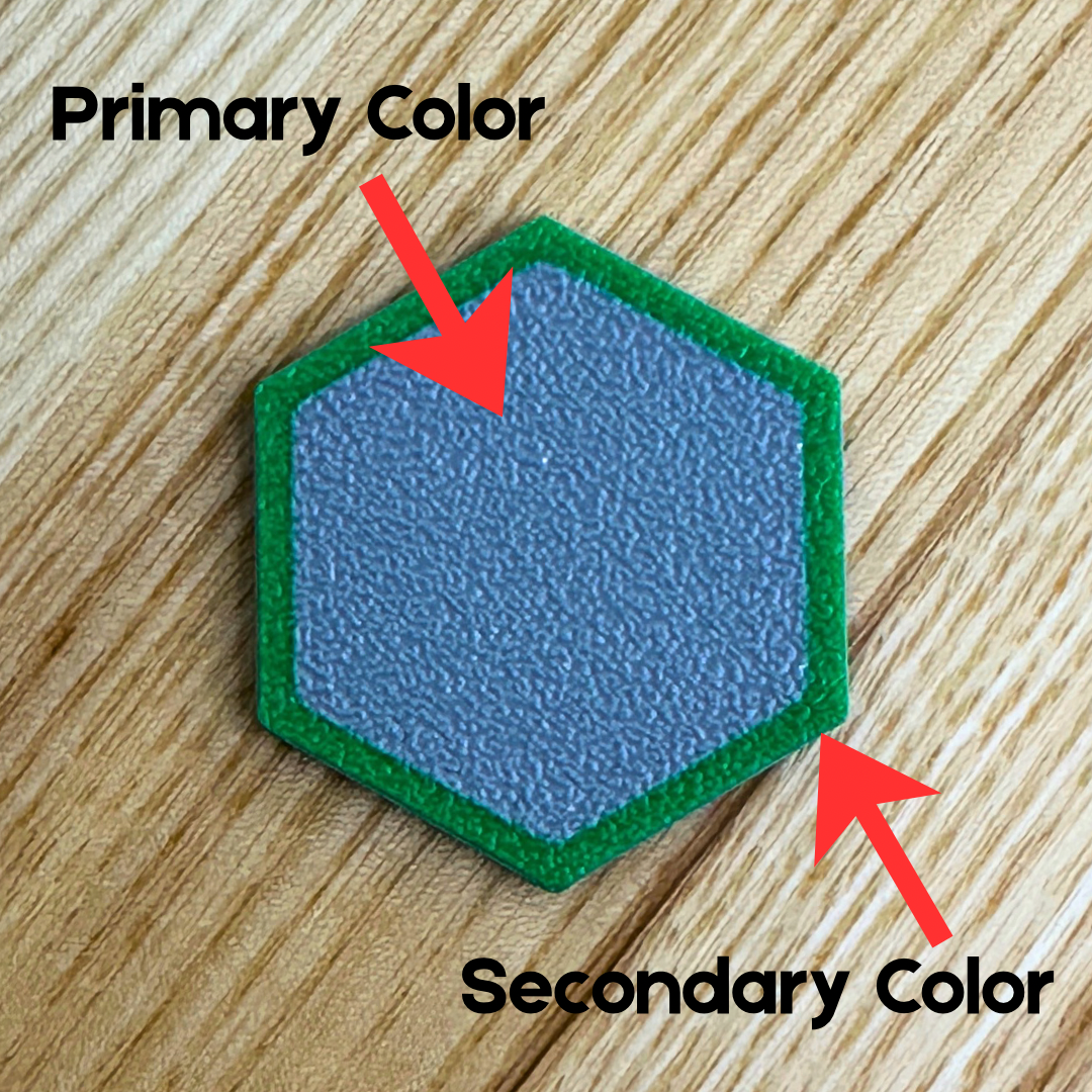 33mm Custom Objective & Marker Hex Tiles