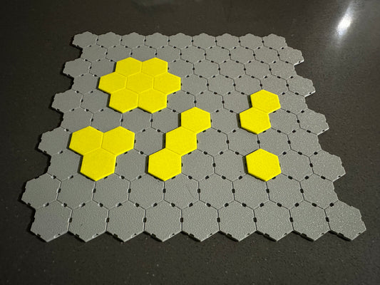 Hex Terrain Color Tile Singles - 1 Inch Hexes