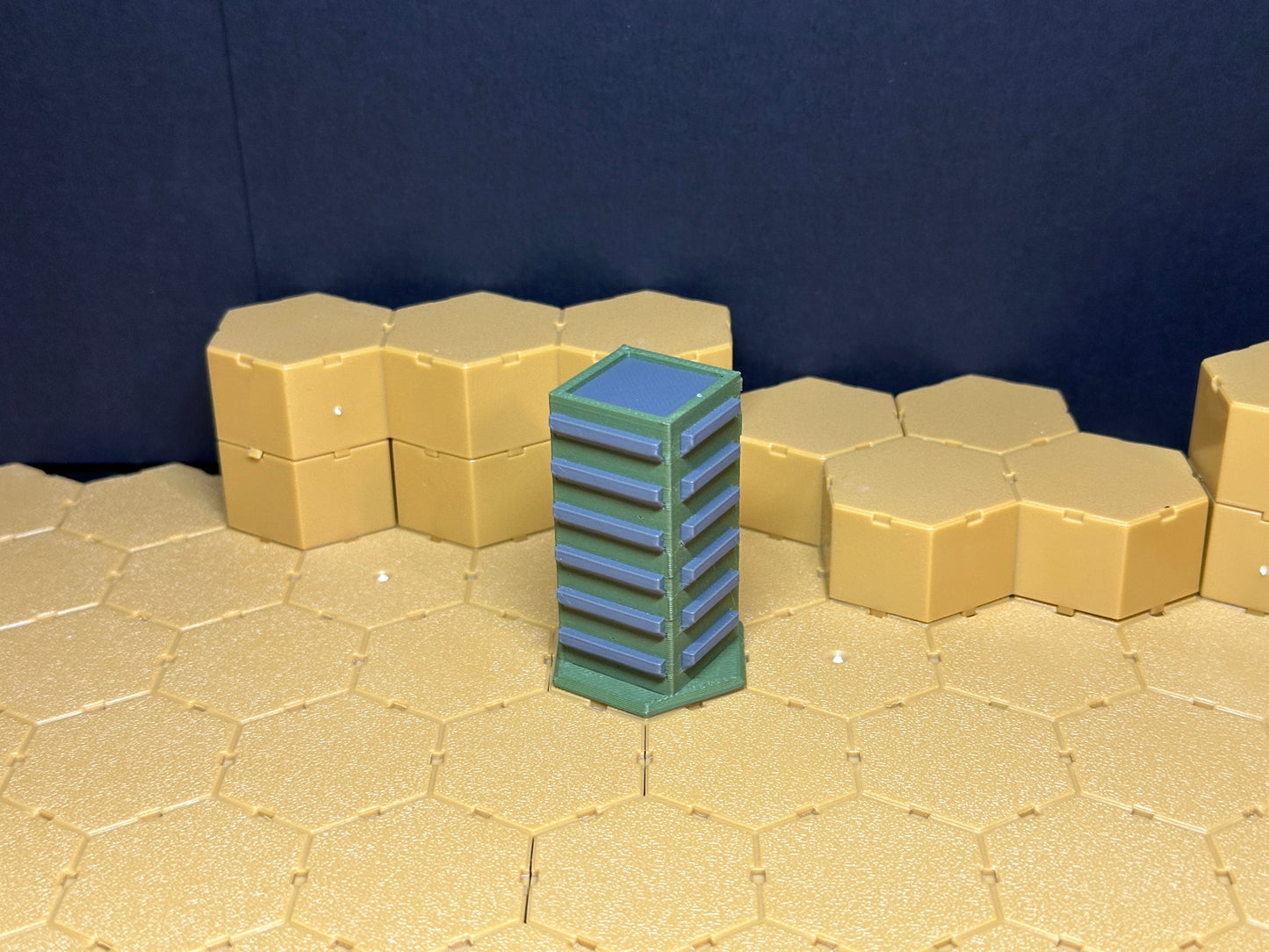 Hex City Square Buildings Multi Color - 6mm Mecha Scale Compatible with BattleTech and Lancer