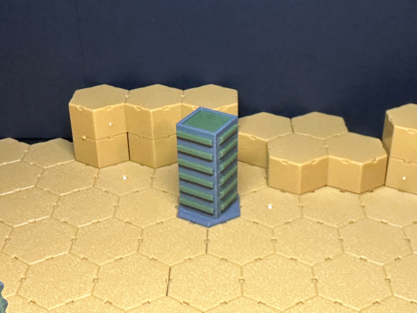 Hex City Square Buildings Multi Color - 6mm Mecha Scale Compatible with BattleTech and Lancer