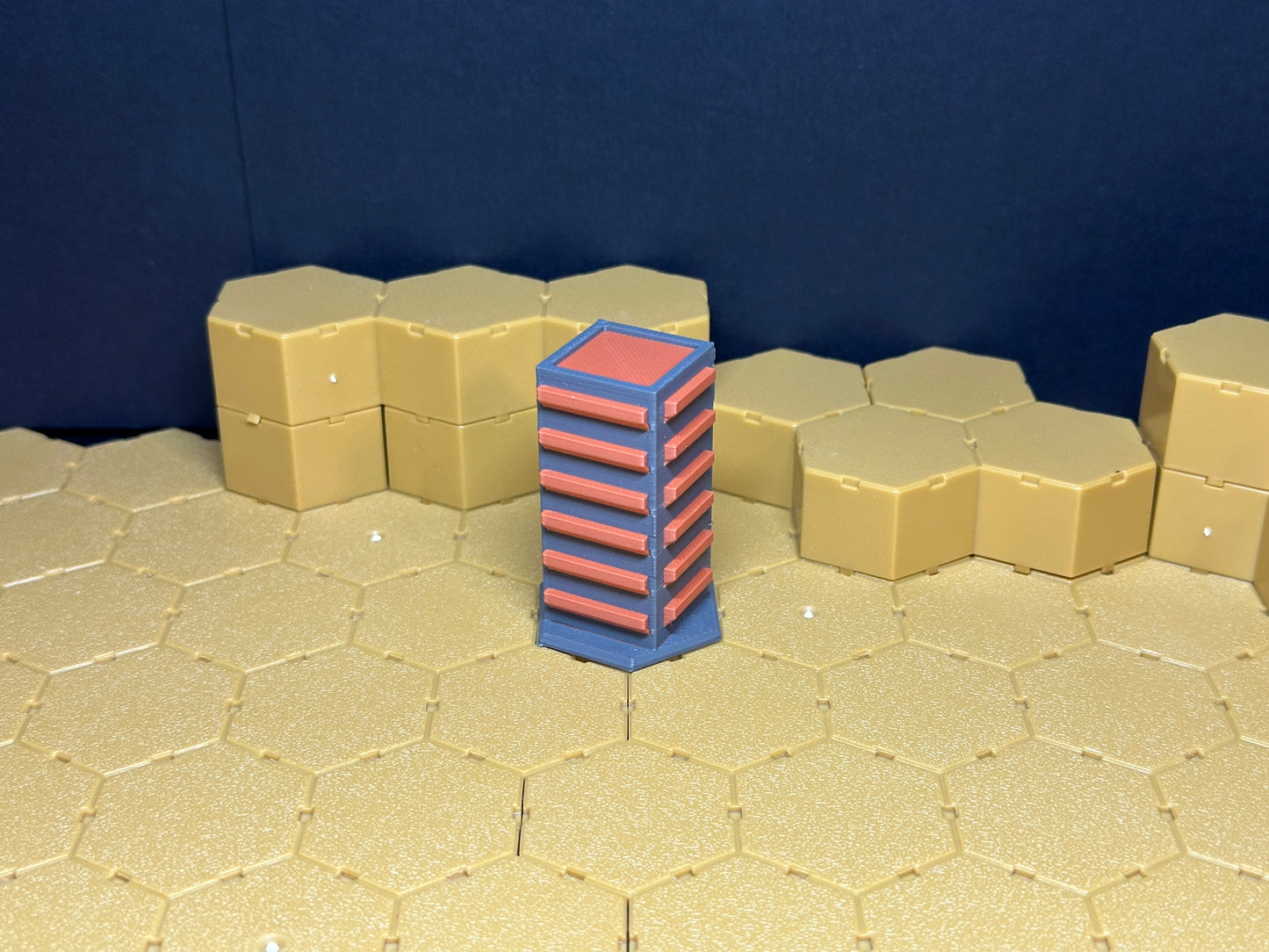 Hex City Square Buildings Multi Color - 6mm Mecha Scale Compatible with BattleTech and Lancer