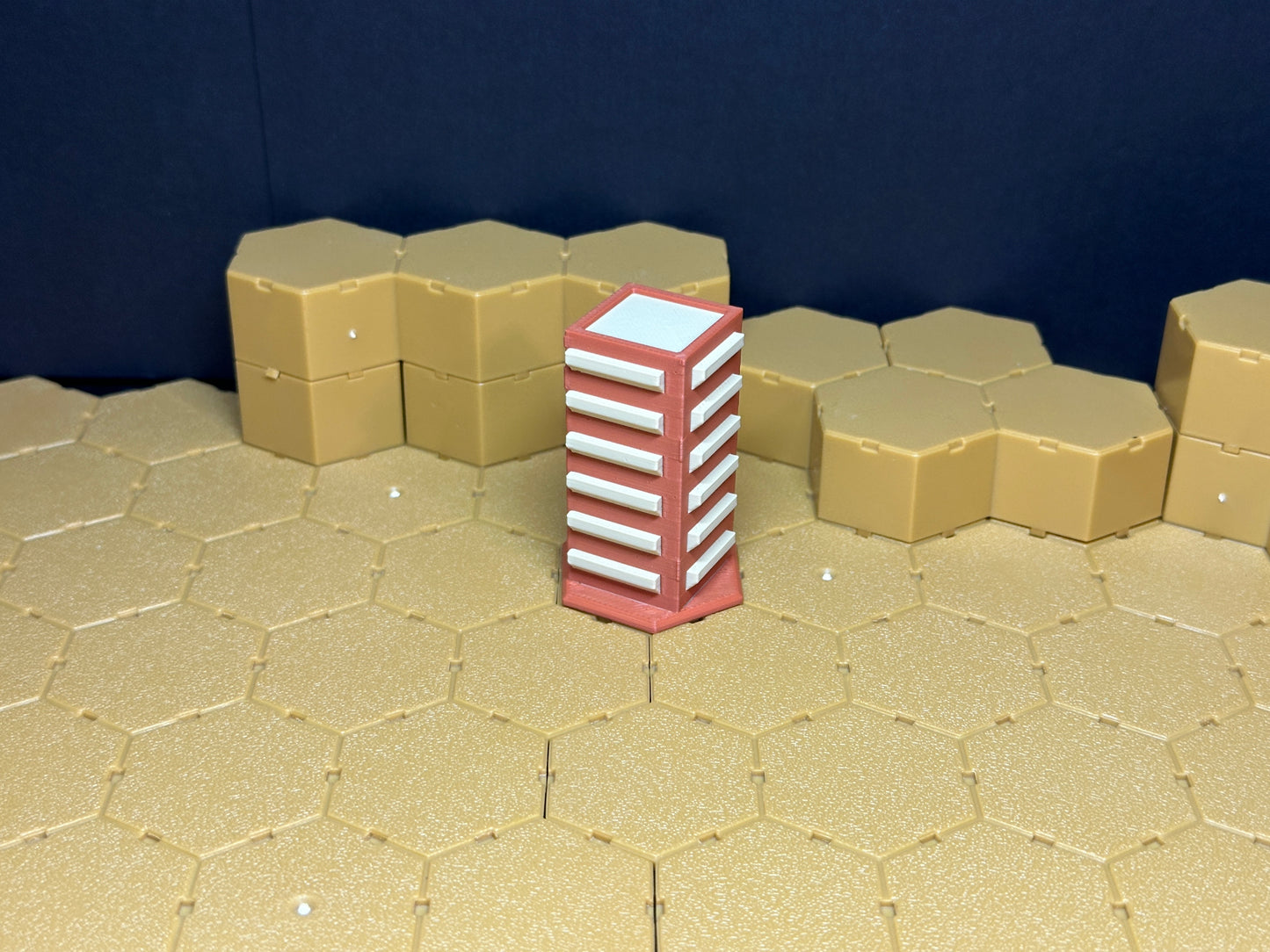 Hex City Square Buildings Multi Color - 6mm Mecha Scale Compatible with BattleTech and Lancer